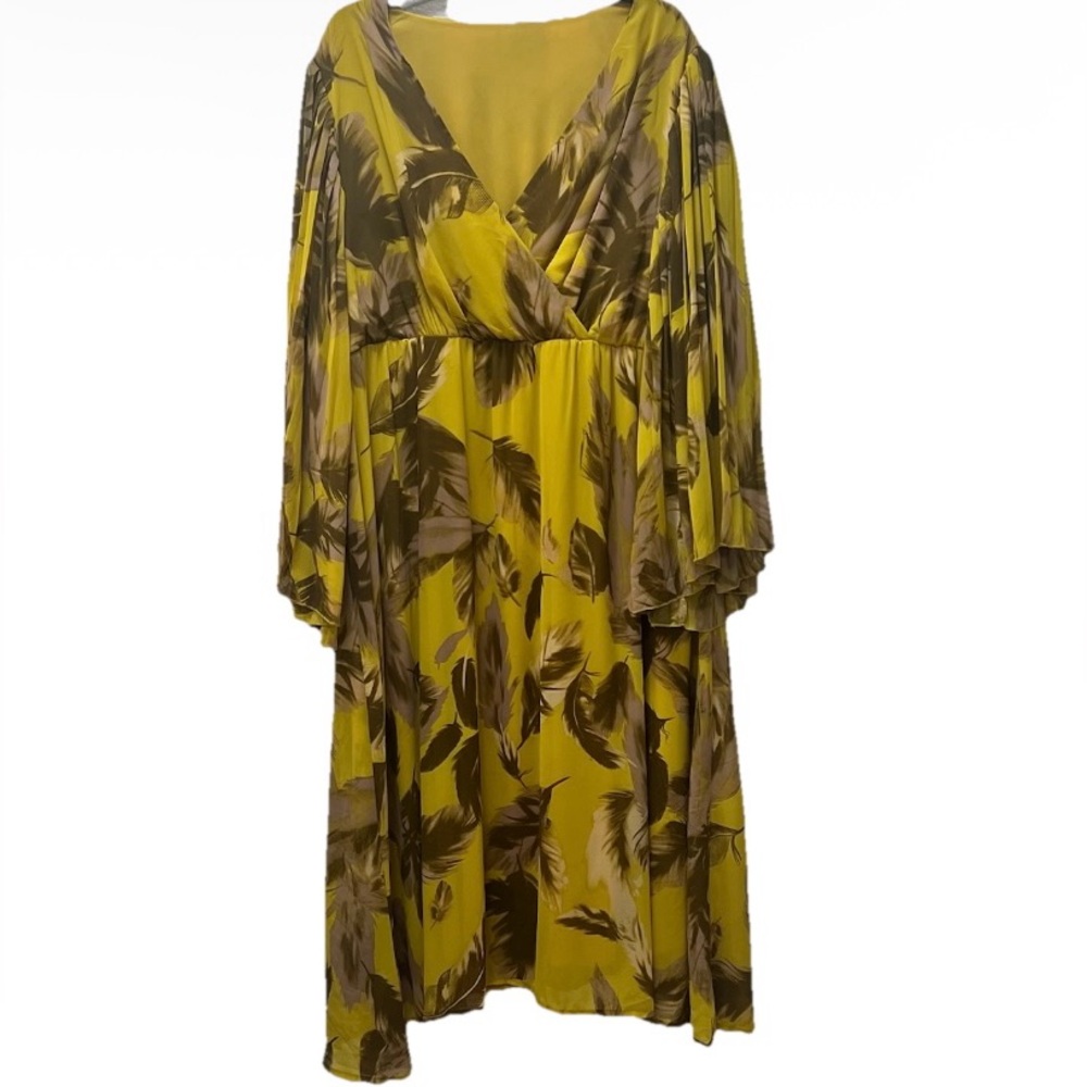 EUC Yellow Floral Maxi Dress 3X 
FYI: the belt is missing - Picture 2 of 7